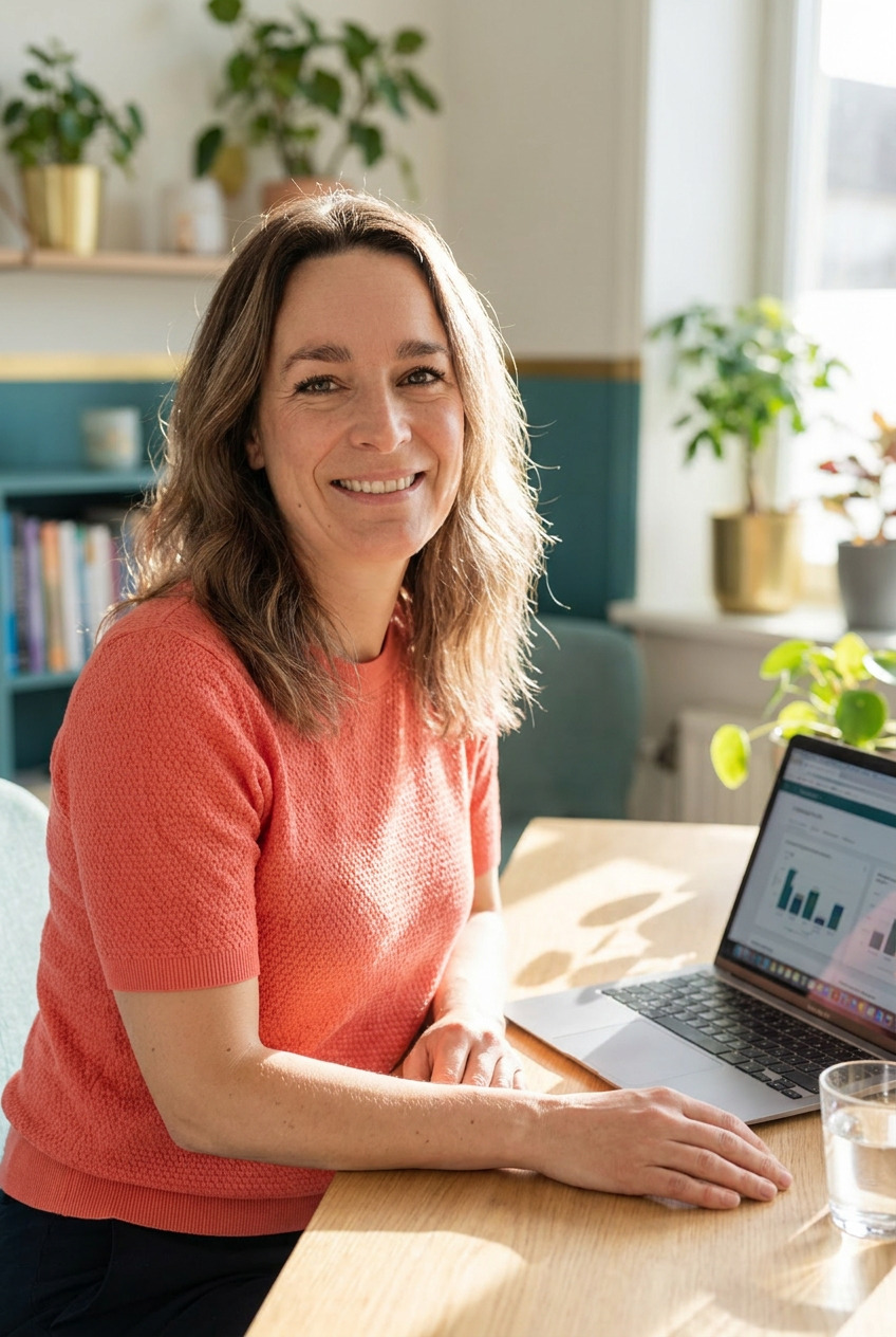 Tanja Thielen at her desk