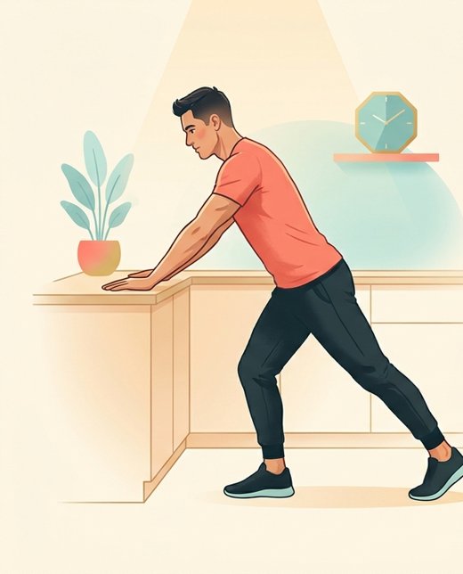 Pushing against the worktop